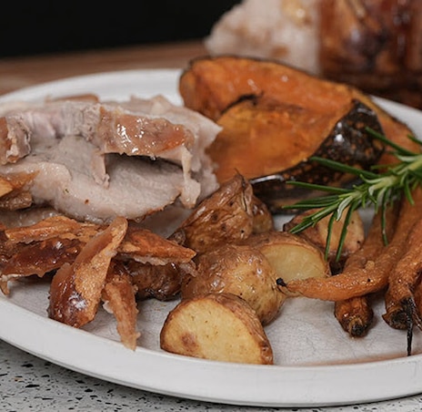 Crispy Roast Pork with Pumpkin