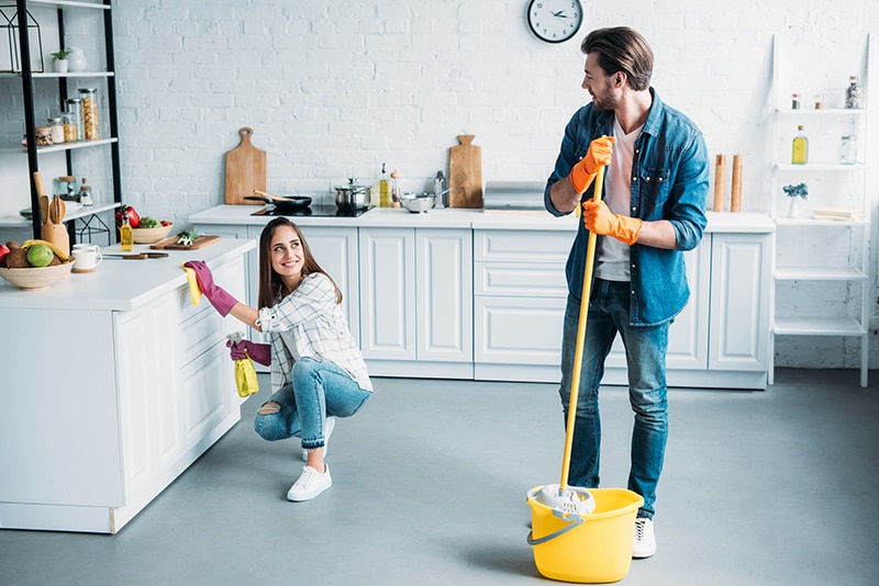 Pre-steam your microwave to cut down on cleaning time