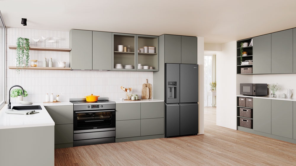 Westinghouse’s Freestanding Dishwasher (Dark Stainless) in a modern kitchen