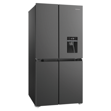 492L Quad Door Fridge - matte charcoal black