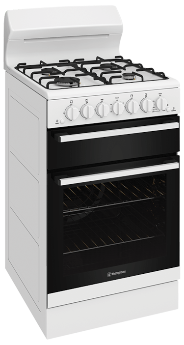 54cm gas freestanding cooker with separate grill, white