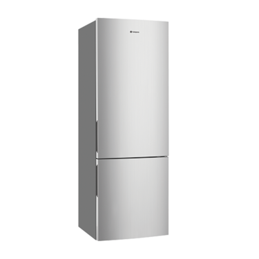 370L bottom mount vibrant silver fridge