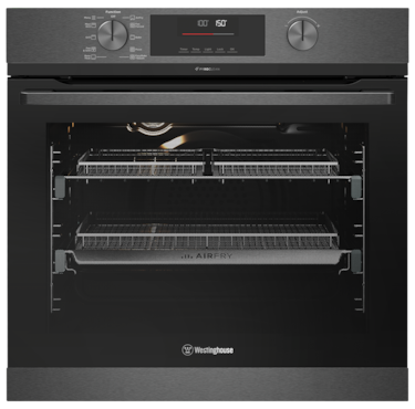 60cm multi-function 10 pyrolytic oven with AirFry, dark stainless steel