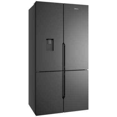 564L Quad Door Fridge - Matte charcoal black