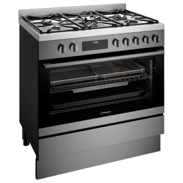 90cm dual fuel freestanding oven with AirFry, dark stainless steel