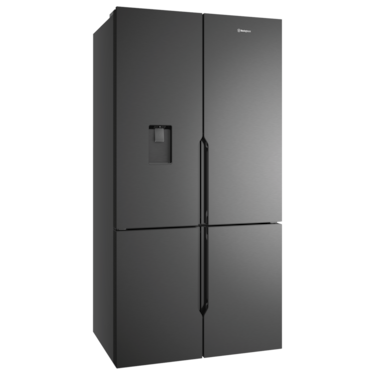 564L Quad Door Fridge - Matte charcoal black