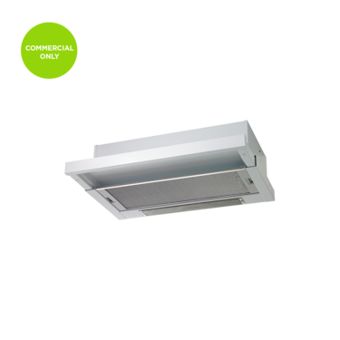 60cm slide-out rangehood, white