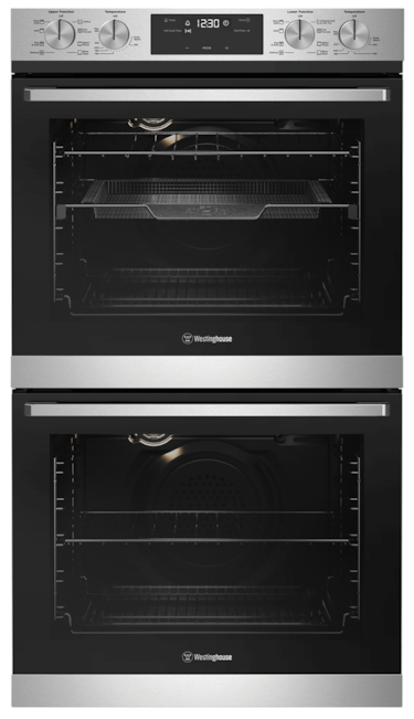 60cm multi-function 8/8 double oven with AirFry, stainless steel