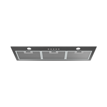 80cm integrated rangehood, dark stainless steel