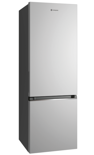 335L bottom freezer fridge - Arctic steel