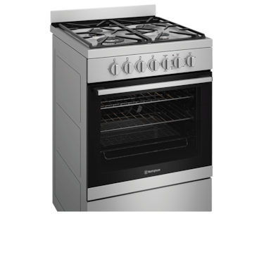 60cm freestanding electric oven and gas cooktop, stainless steel