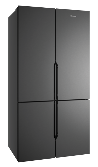 564L Quad Door Fridge - Matte charcoal black