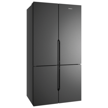 564L Quad Door Fridge - Matte charcoal black