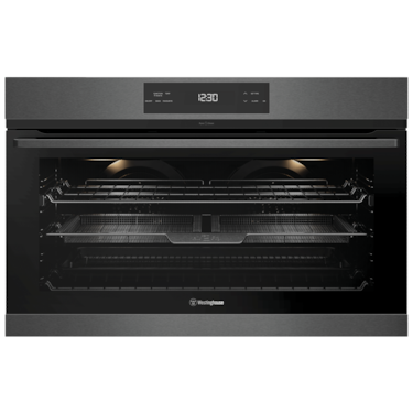 90cm pyrolytic multi-function 14 oven with AirFry, dark stainless steel