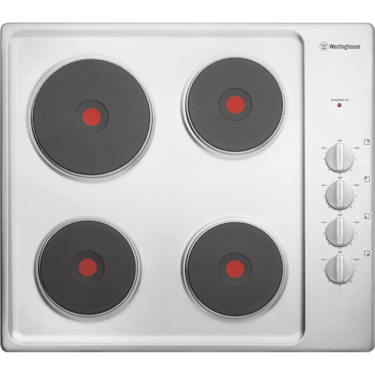 60cm electric solid cooktop, stainless steel